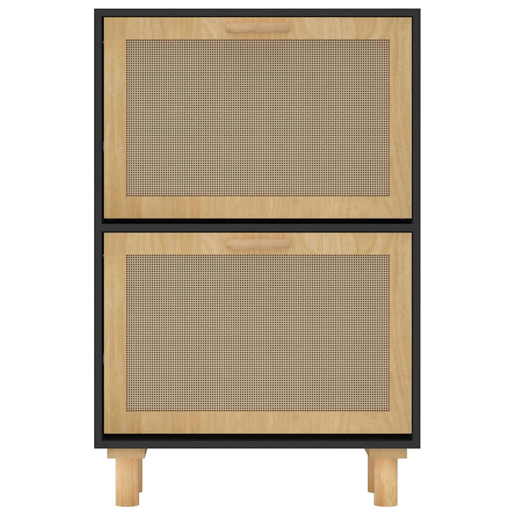 8720287102694_g_en_hd_3 vidaXL Shoe Cabinet Black 52x25x80 cm Engineered Wood and Natural Rattan - Image 6
