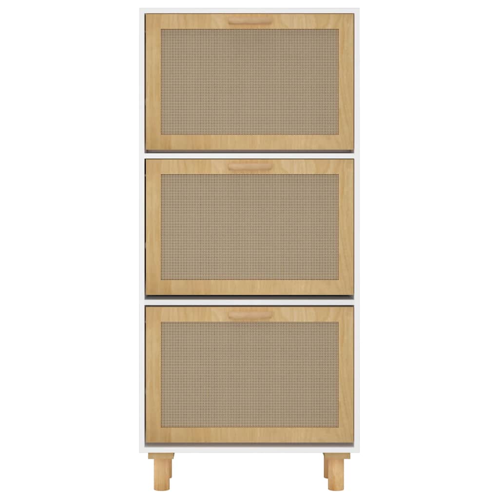 8720287102717_g_en_hd_3 vidaXL Shoe Cabinet White 52x25x115 cm Engineered Wood and Natural Rattan - Image 6