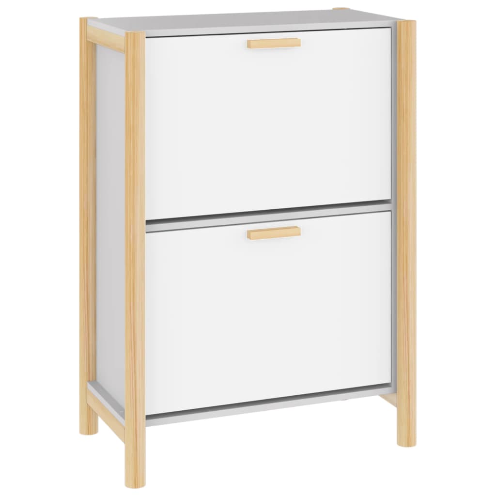 8720287103073_a_en_hd_1 vidaXL Shoe Cabinet White 57.5x33x80 cm Engineered Wood - Image 2