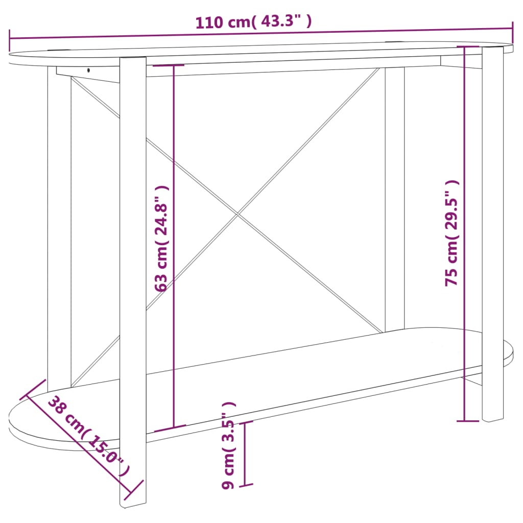 8720287103158_g_en_hd_5 vidaXL Console Table 110x38x75 cm Engineered Wood - Image 8