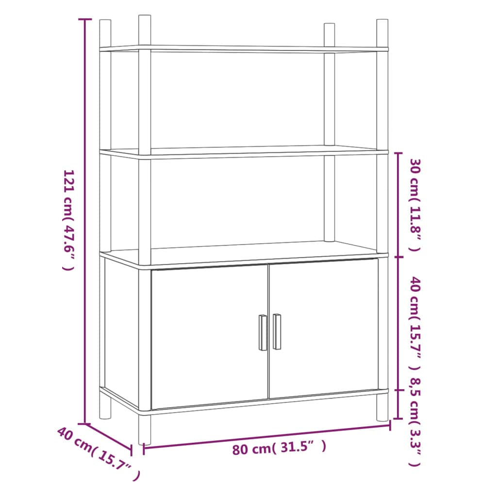8720287103240_g_en_hd_4 vidaXL Highboard 80x40x121 cm Engineered Wood - Image 7