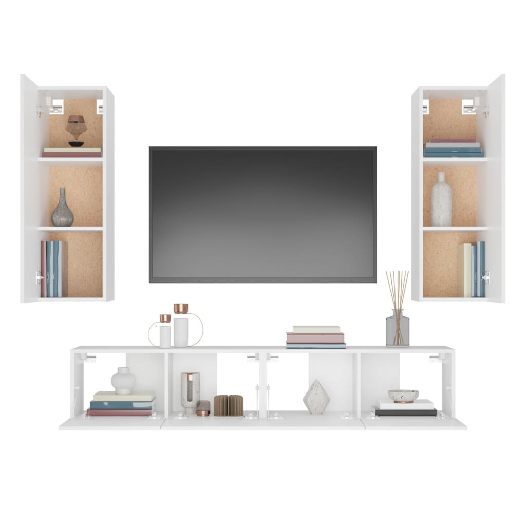 8720287103448_g_en_hd_3 vidaXL 4 Piece TV Cabinet Set White Engineered Wood - Image 6