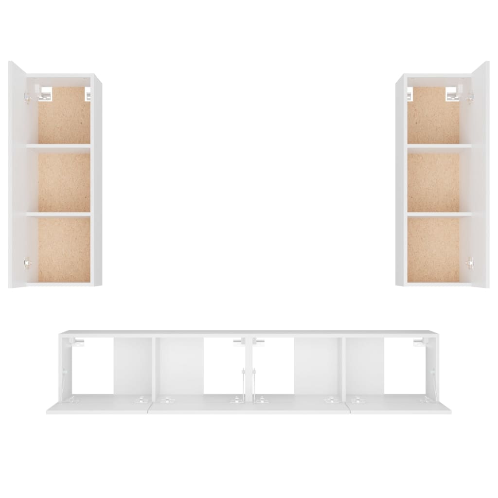 8720287103448_g_en_hd_4 vidaXL 4 Piece TV Cabinet Set White Engineered Wood - Image 7