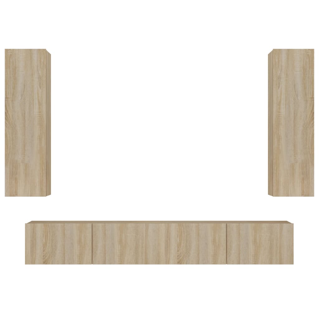 8720287103547_a_en_hd_1 vidaXL 4 Piece TV Cabinet Set Sonoma Oak Engineered Wood - Image 2