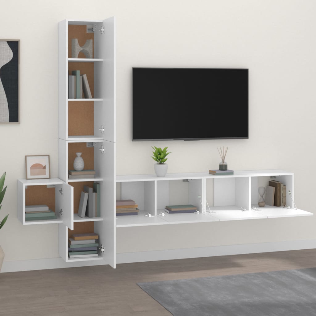 8720287103929_g_en_hd_1 vidaXL 5 Piece TV Cabinet Set White Engineered Wood - Image 4