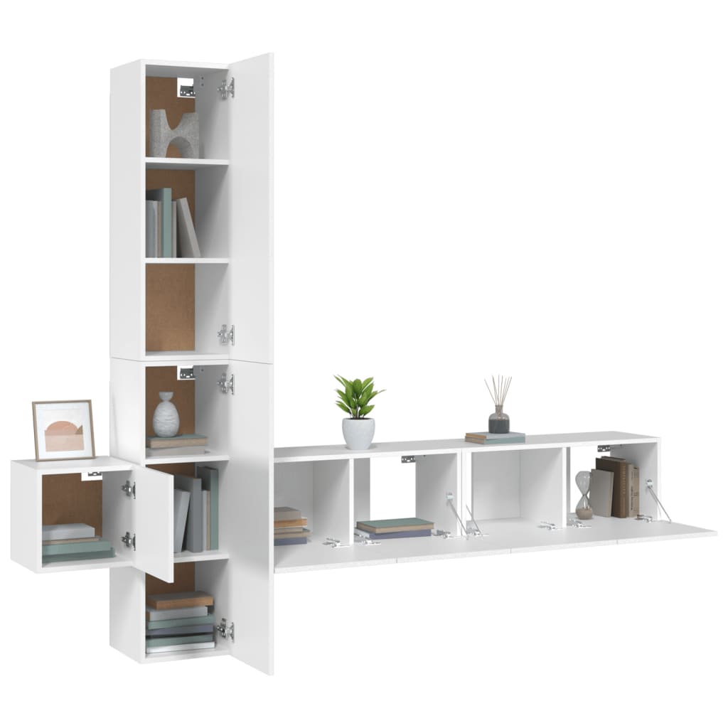 8720287103929_g_en_hd_2 vidaXL 5 Piece TV Cabinet Set White Engineered Wood - Image 5