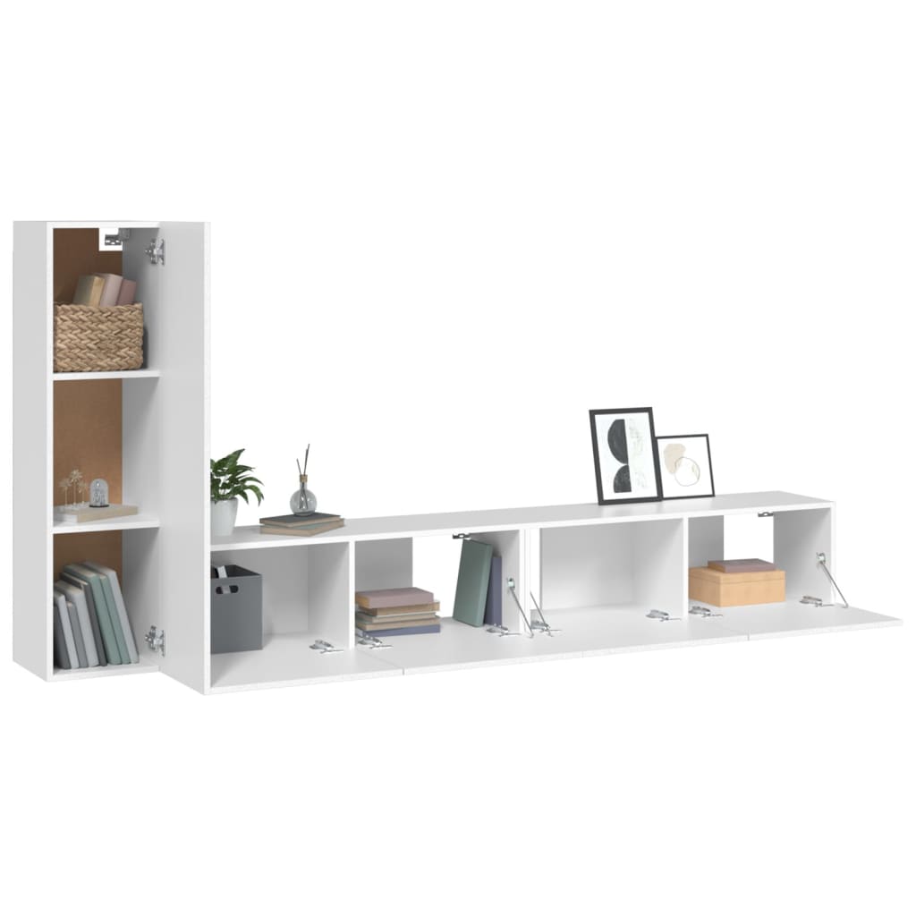 8720287104643_g_en_hd_2 vidaXL 3 Piece TV Cabinet Set White Engineered Wood - Image 5
