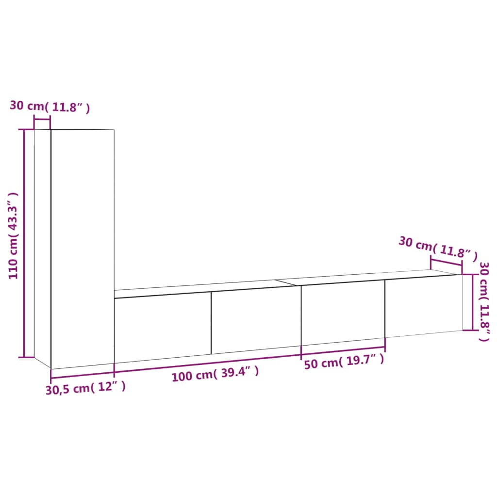 8720287104667_g_en_hd_8 vidaXL 3 Piece TV Cabinet Set Sonoma Oak Engineered Wood - Image 11