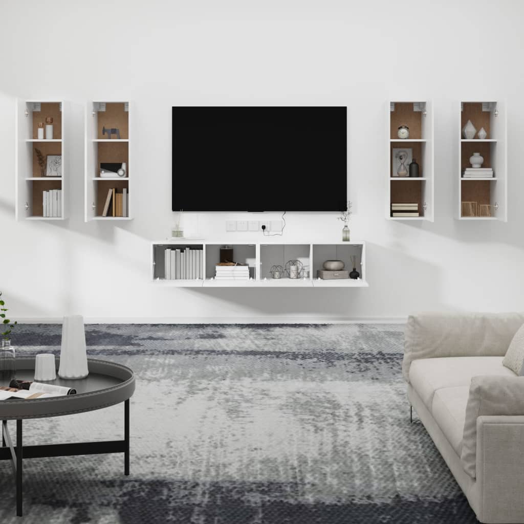 8720287104889_g_en_hd_1 vidaXL 6 Piece TV Cabinet Set White Engineered Wood - Image 4