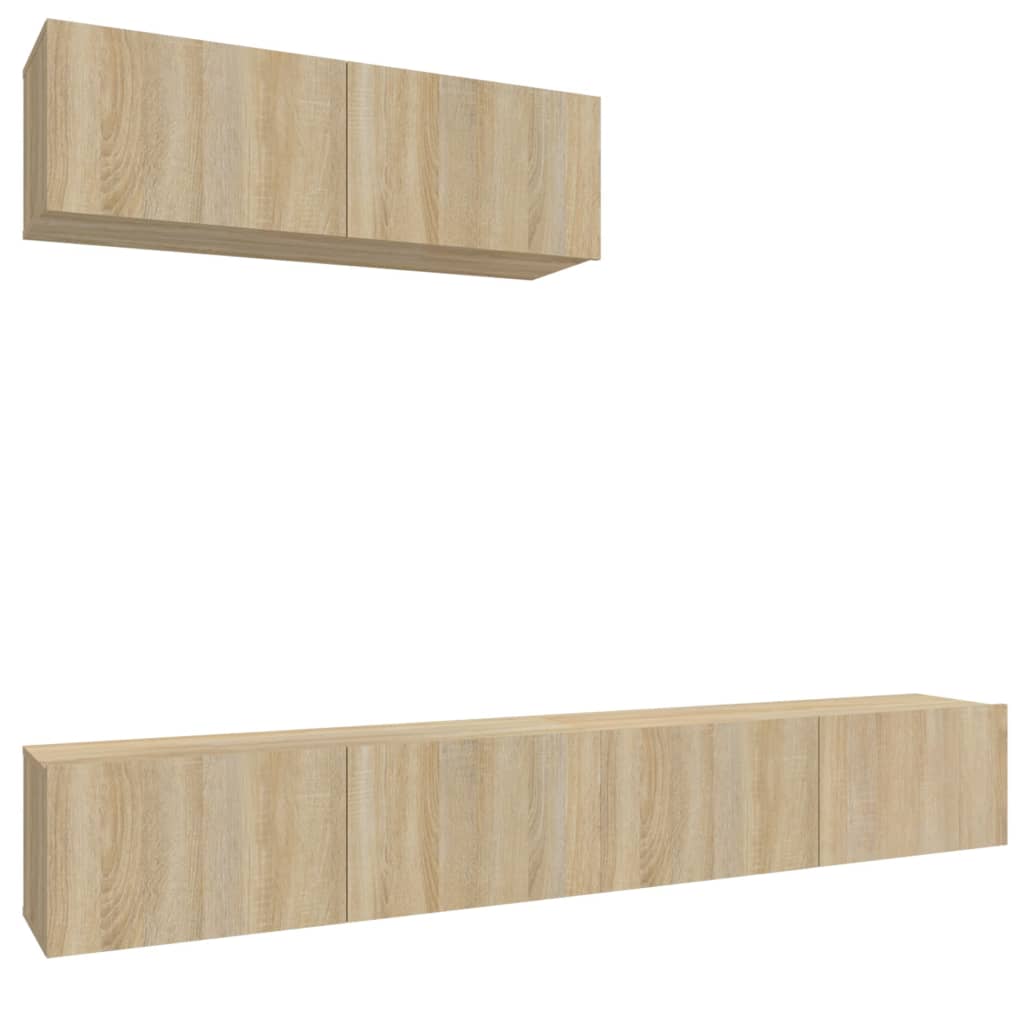 8720287106265_a_en_hd_1 vidaXL 3 Piece TV Cabinet Set Sonoma Oak Engineered Wood - Image 2