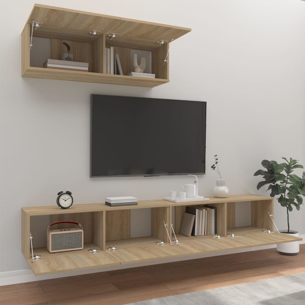 8720287106265_g_en_hd_1 vidaXL 3 Piece TV Cabinet Set Sonoma Oak Engineered Wood - Image 4