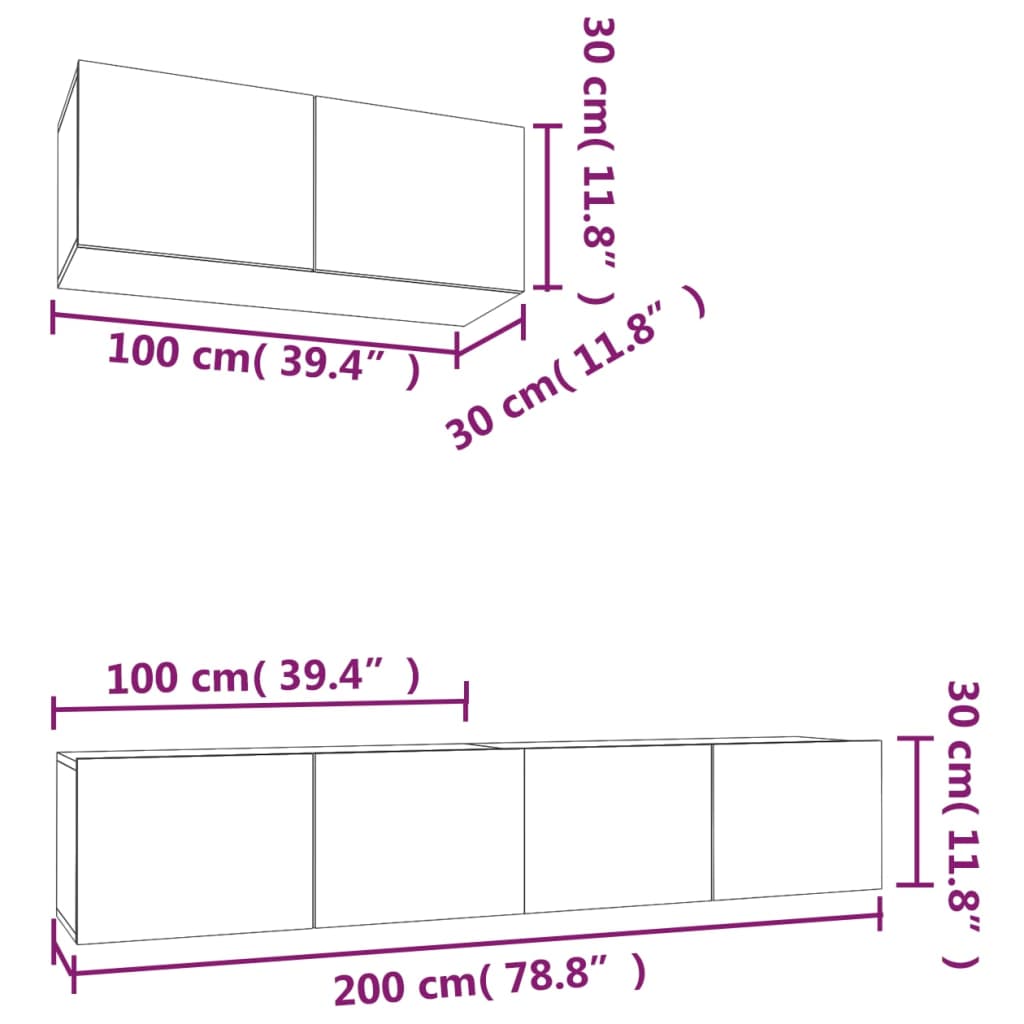 8720287106265_g_en_hd_5 vidaXL 3 Piece TV Cabinet Set Sonoma Oak Engineered Wood - Image 8