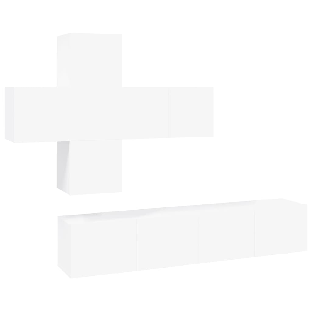 8720287106487_a_en_hd_1 vidaXL 7 Piece TV Cabinet Set White Engineered Wood - Image 2