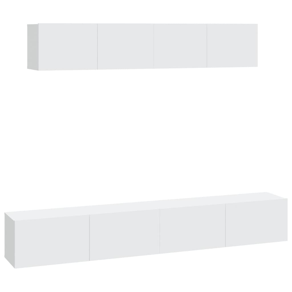 8720287106807_a_en_hd_1 vidaXL 4 Piece TV Cabinet Set White Engineered Wood - Image 2