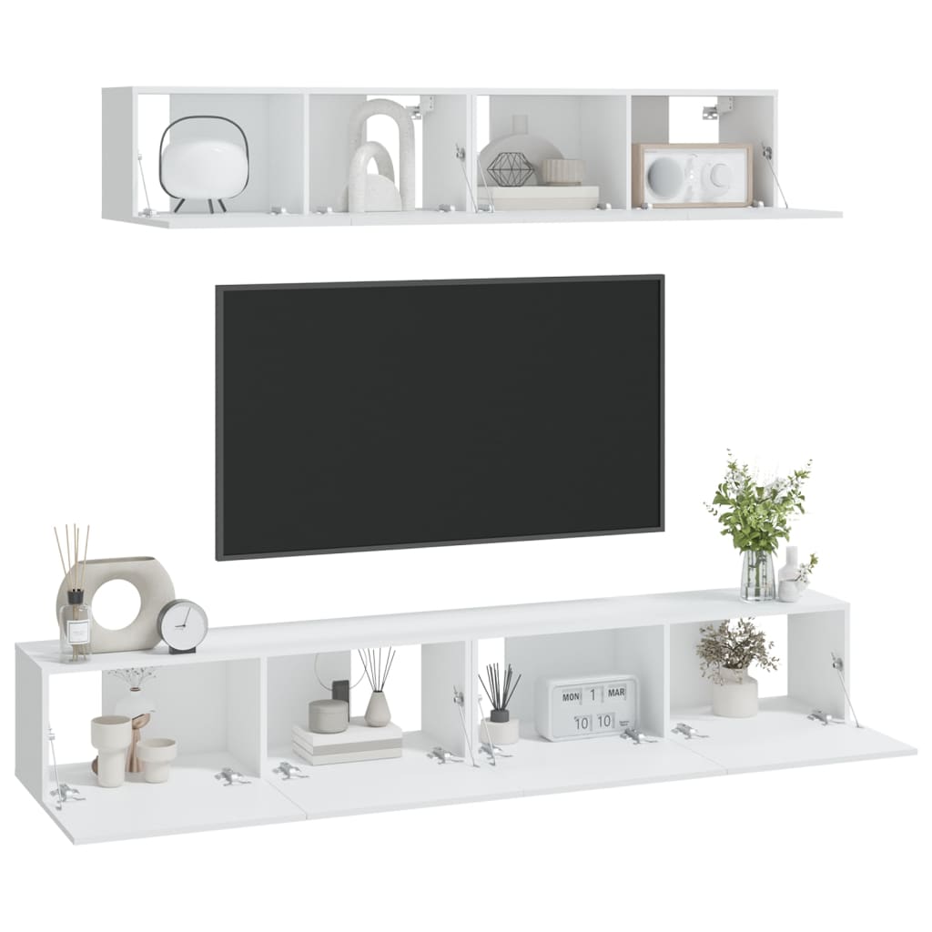 8720287106807_g_en_hd_5 vidaXL 4 Piece TV Cabinet Set White Engineered Wood - Image 8