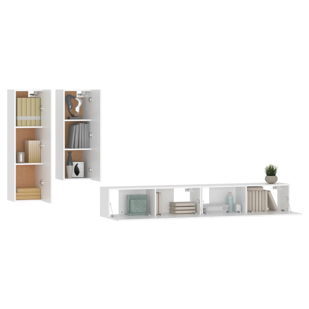 8720287107767_g_en_hd_2 vidaXL 4 Piece TV Cabinet Set White Engineered Wood - Image 5