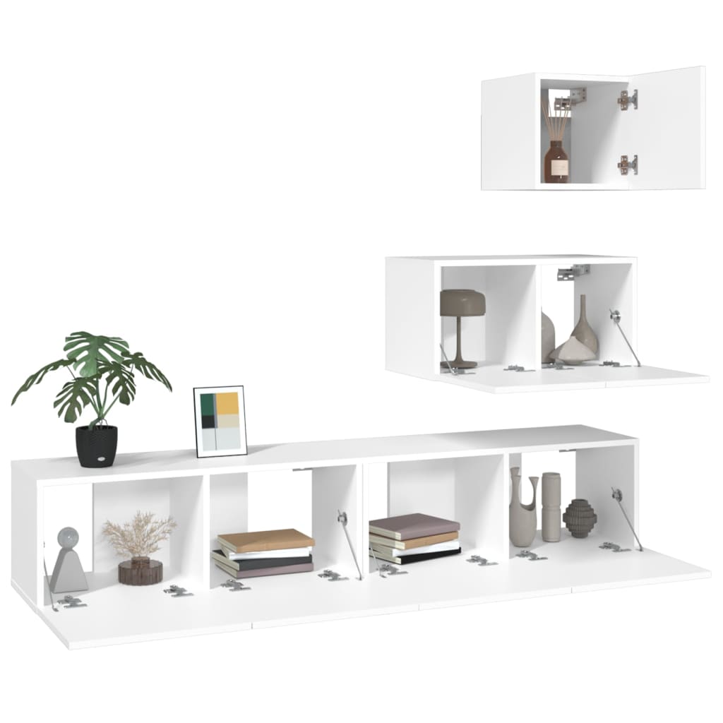 8720287107842_g_en_hd_2 vidaXL 4 Piece TV Cabinet Set White Engineered Wood - Image 5