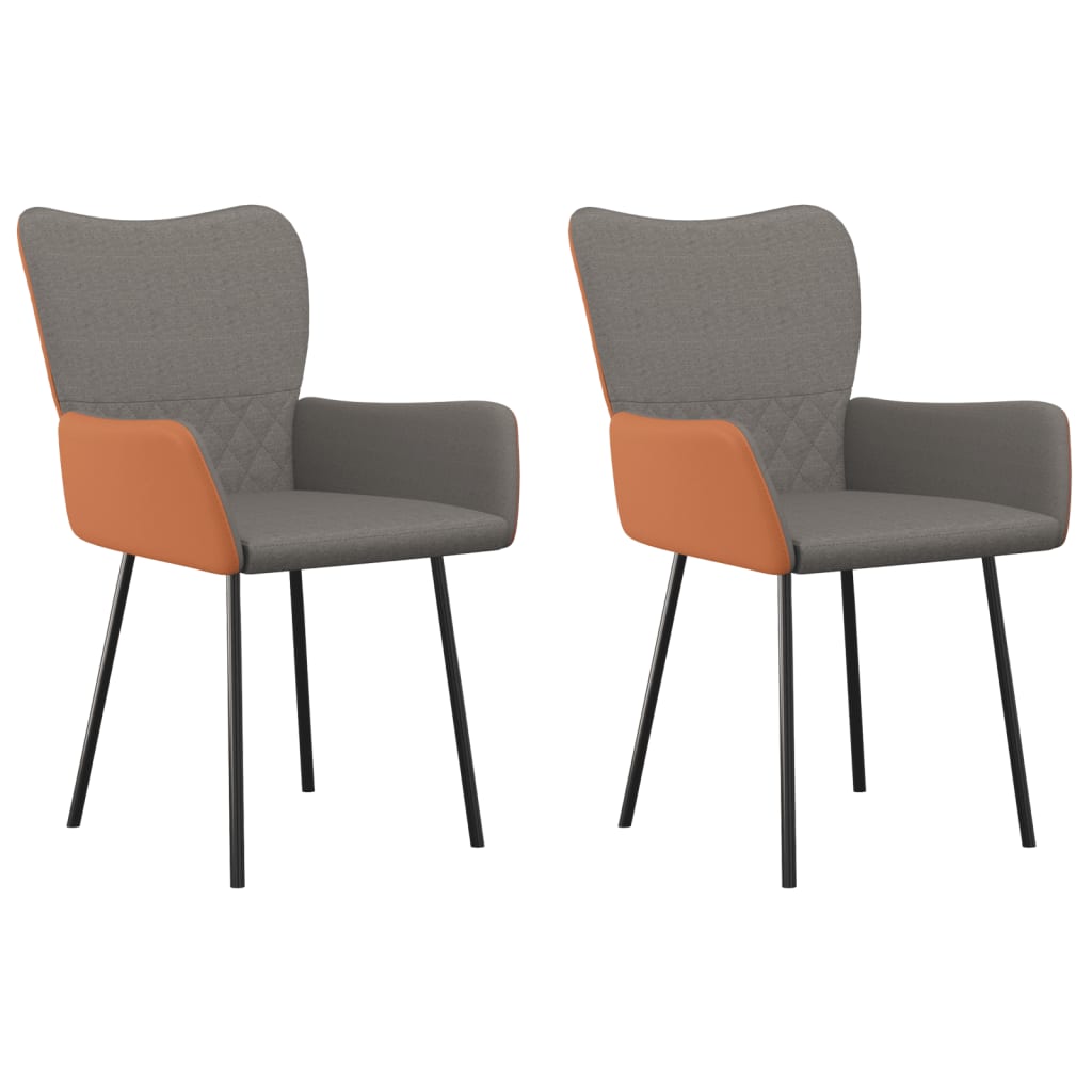 8720287108825_a_en_hd_1 vidaXL Dining Chairs 2 pcs Light Grey Fabric and Faux Leather - Image 2