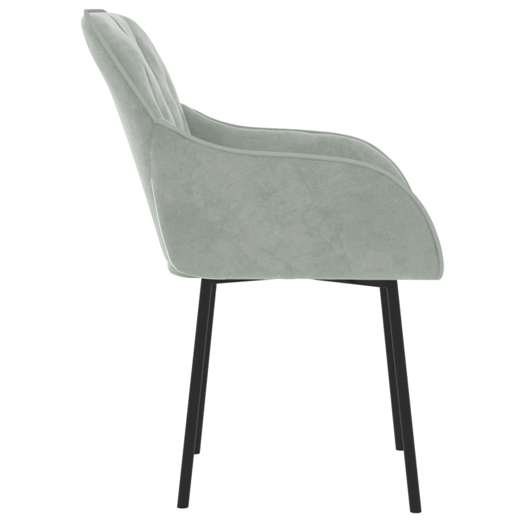 8720287109532_g_en_hd_3 vidaXL Dining Chairs 2 pcs Light Grey Velvet - Image 5
