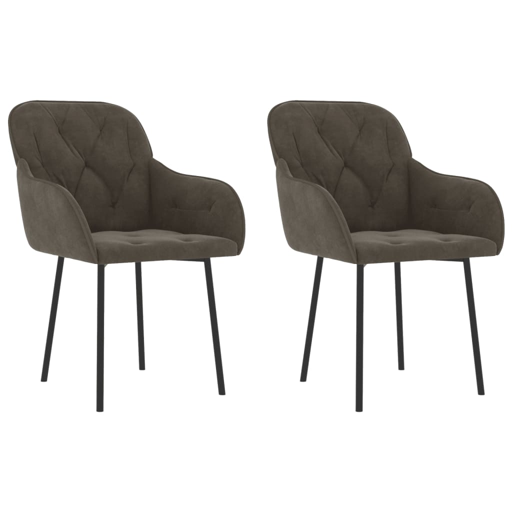 8720287109549_a_en_hd_1 vidaXL Dining Chairs 2 pcs Dark Grey Velvet - Image 2