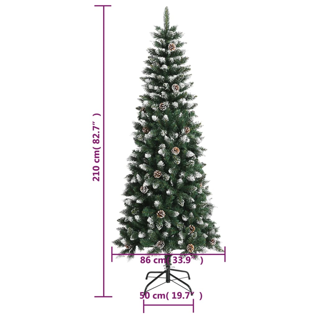8720287110187_g_en_hd_8 vidaXL Artificial Christmas Tree with Stand Green 210 cm PVC - Image 9