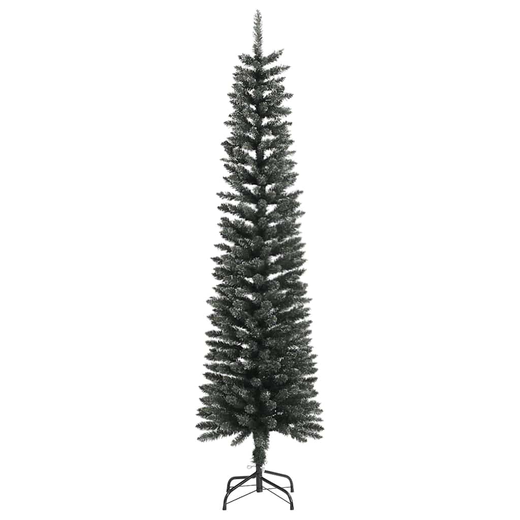8720287110279_g_en_hd_2 vidaXL Artificial Slim Christmas Tree with Stand Green 180 cm PVC - Image 3