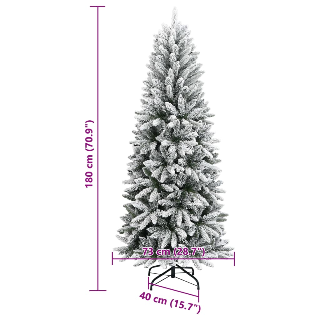 8720287110323_g_en_hd_7 vidaXL Artificial Christmas Tree with Flocked Snow 180 cm PVC&PE - Image 8