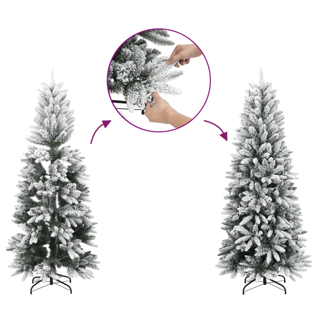 8720287110347_g_en_hd_3 vidaXL Artificial Christmas Tree with Flocked Snow 240 cm PVC&PE - Image 4