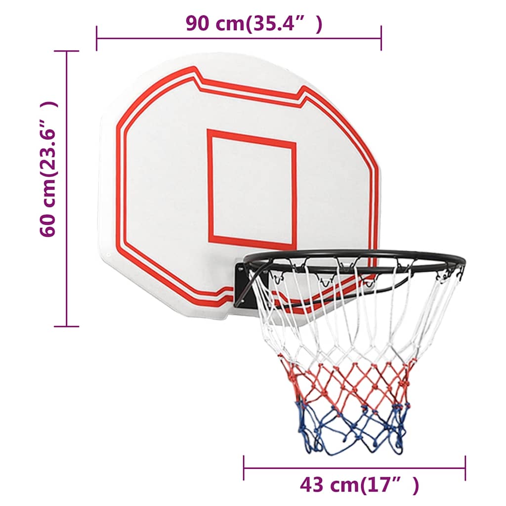 8720287110552_g_en_hd_6 vidaXL Basketball Backboard White 90x60x2 cm Polyethene - Image 7