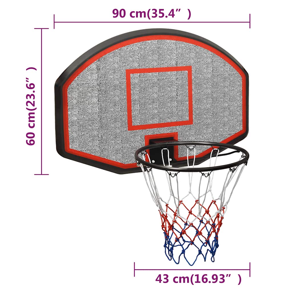 8720287110583_g_en_hd_6 vidaXL Basketball Backboard Black 90x60x2 cm Polyethene - Image 7