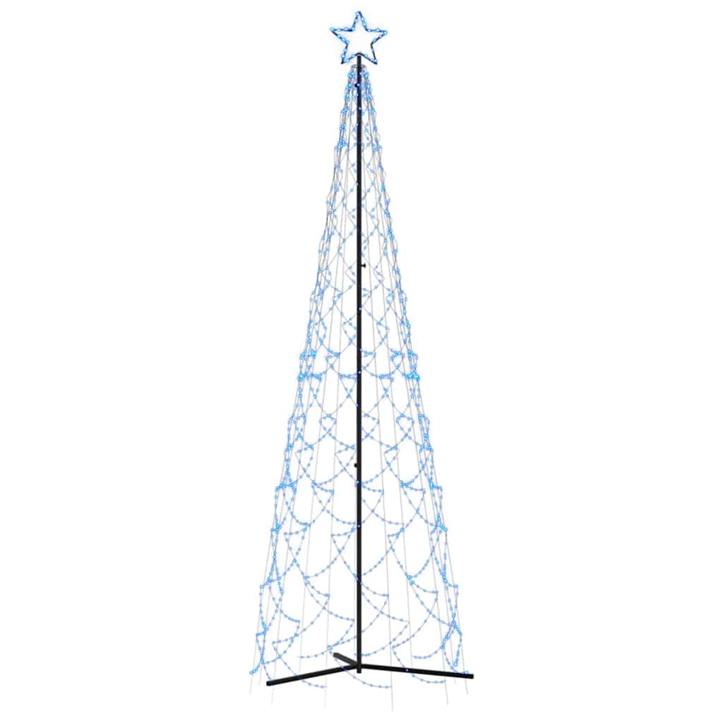 8720287110903_a_en_hd_1 vidaXL Christmas Cone Tree Blue 500 LEDs 100x300 cm - Image 2
