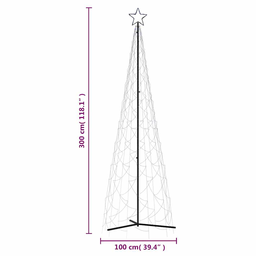 8720287110903_g_en_hd_6 vidaXL Christmas Cone Tree Blue 500 LEDs 100x300 cm - Image 8