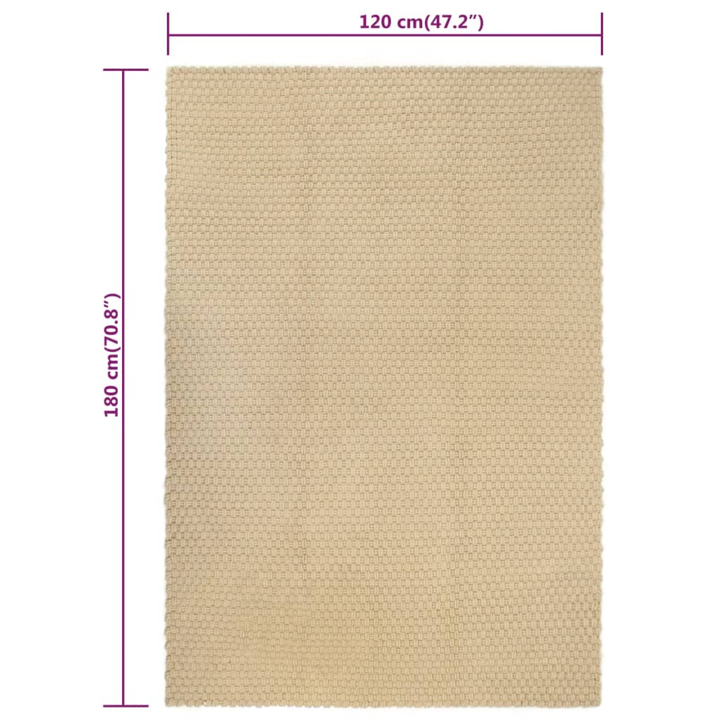 8720287124597_g_en_hd_5 vidaXL Rug Rectangular Natural 120x180 cm Cotton - Image 6
