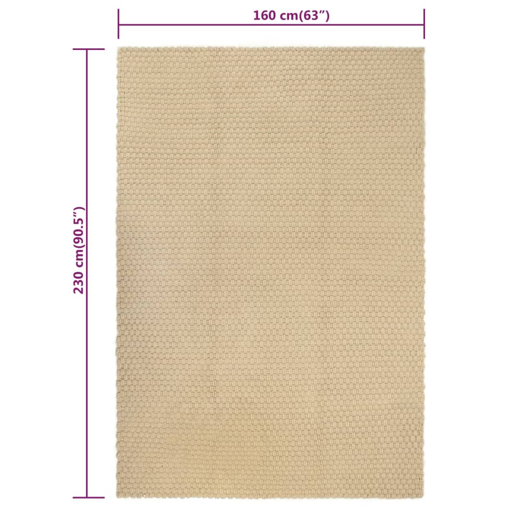 8720287124603_g_en_hd_5 vidaXL Rug Rectangular Natural 160x230 cm Cotton - Image 6