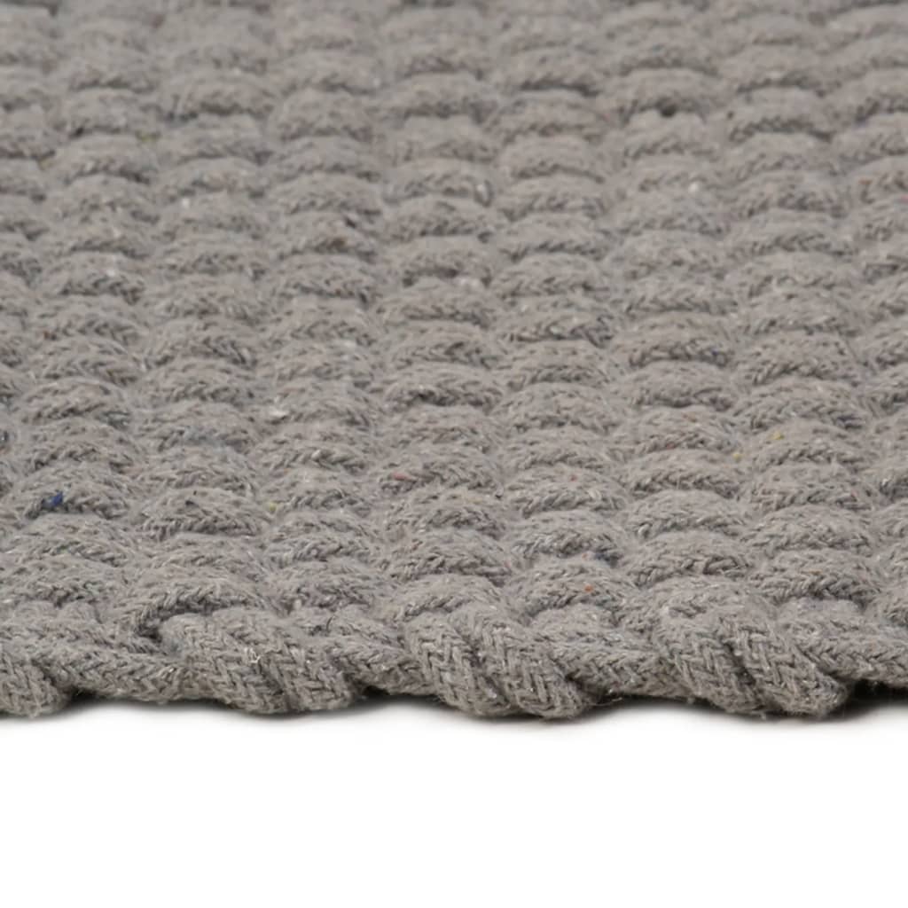 8720287124696_g_en_hd_2 vidaXL Rug Rectangular Grey 120x180 cm Cotton - Image 3