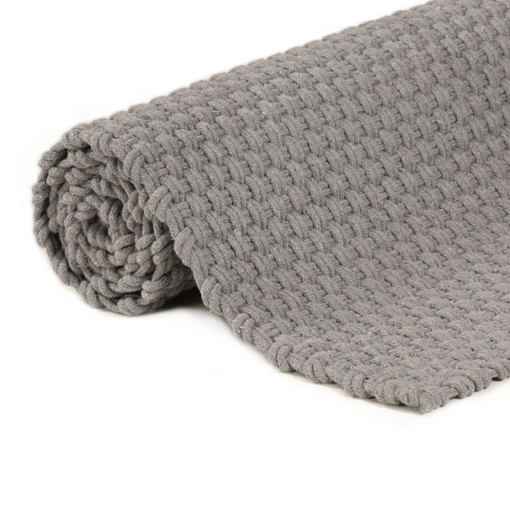 8720287124696_g_en_hd_3 vidaXL Rug Rectangular Grey 120x180 cm Cotton - Image 4