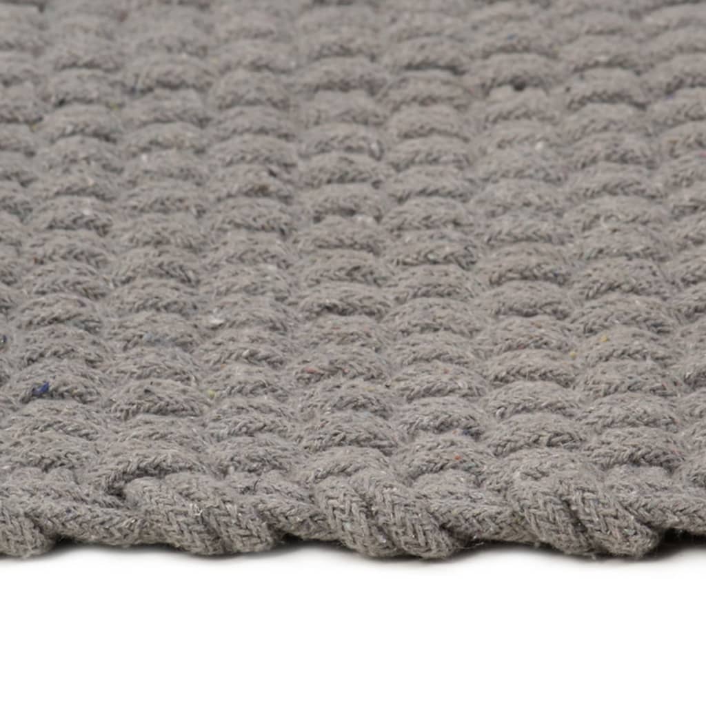 8720287124702_g_en_hd_2 vidaXL Rug Rectangular Grey 160x230 cm Cotton - Image 3