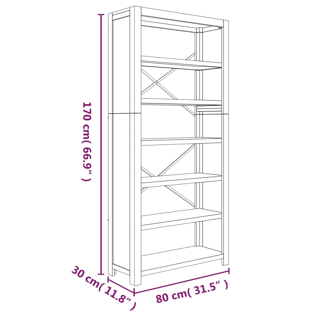 8720287125266_g_en_hd_6 vidaXL 6-Tier Bookcase 80x30x170 cm Solid Wood Acacia - Image 9
