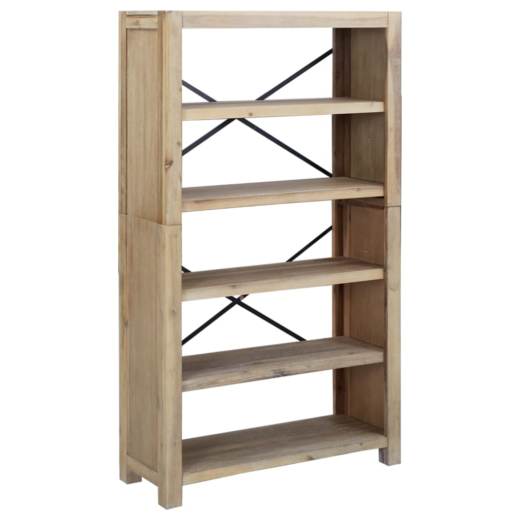 8720287125273_a_en_hd_1 vidaXL 5-Tier Bookcase 80x30x140 cm Solid Wood Acacia - Image 2