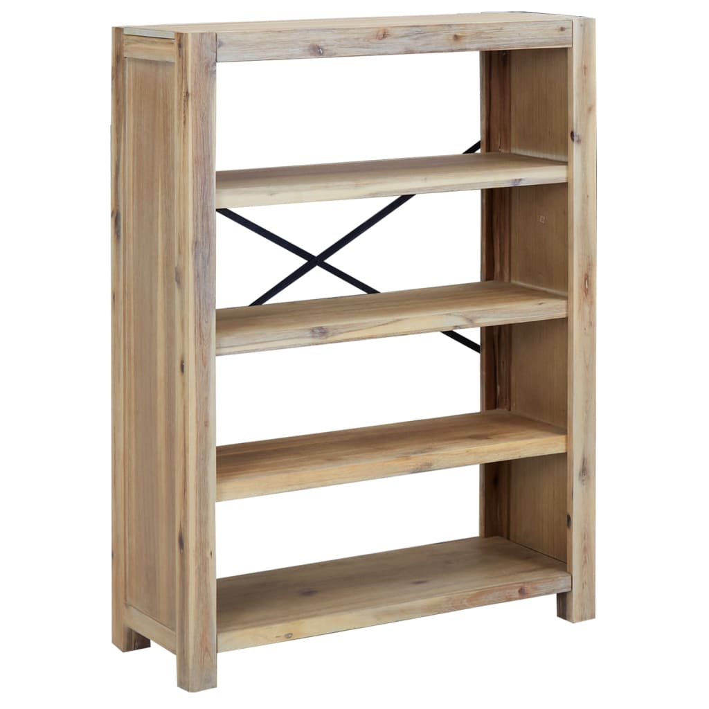 8720287125280_a_en_hd_1 vidaXL 4-Tier Bookcase 80x30x110 cm Solid Wood Acacia - Image 2