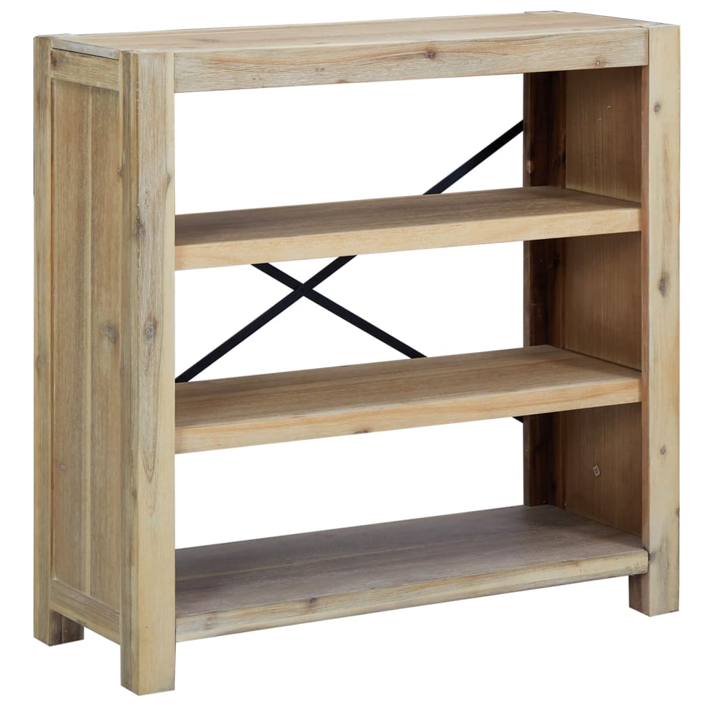 8720287125297_a_en_hd_1 vidaXL 3-Tier Bookcase 80x30x80 cm Solid Wood Acacia - Image 2