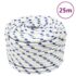 vidaXL Boat Rope White 12 mm 25 m Polypropylene