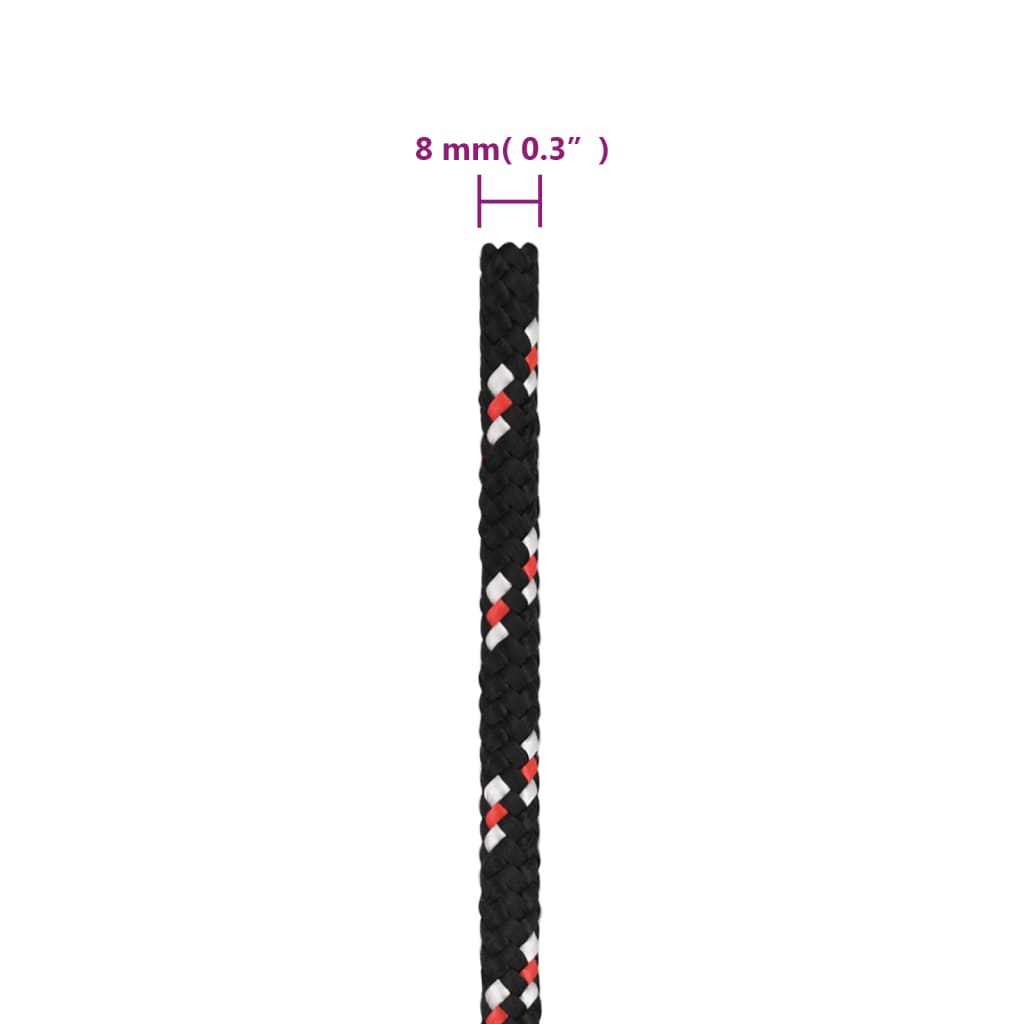 8720287126218_g_en_hd_5 vidaXL Boat Rope Black 8 mm 25 m Polypropylene - Image 6
