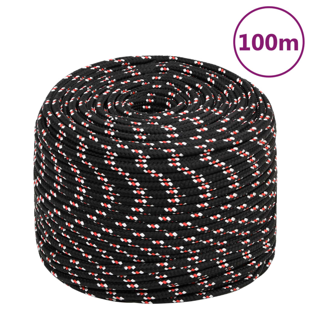8720287126287_a_en_hd_1 vidaXL Boat Rope Black 10 mm 100 m Polypropylene - Image 1