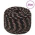 vidaXL Boat Rope Black 12 mm 25 m Polypropylene