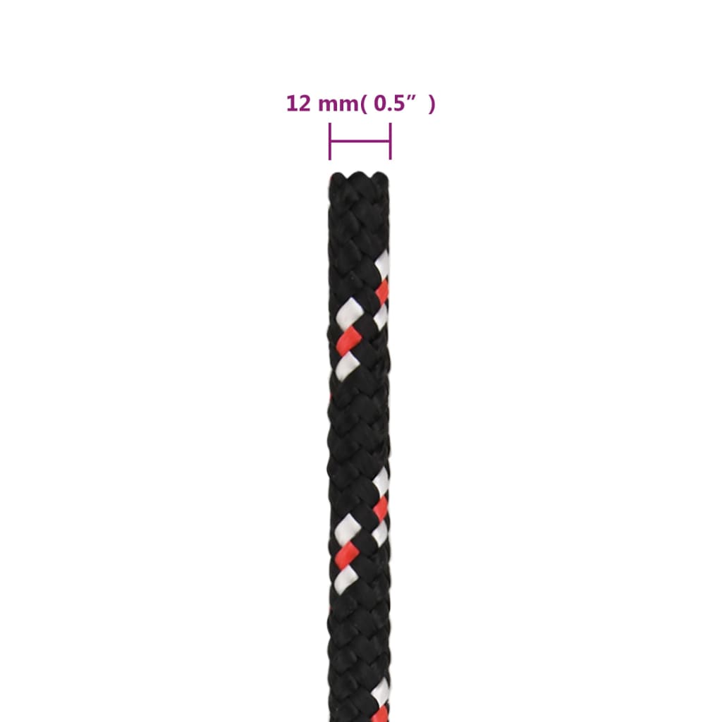 8720287126317_g_en_hd_5 vidaXL Boat Rope Black 12 mm 25 m Polypropylene - Image 6