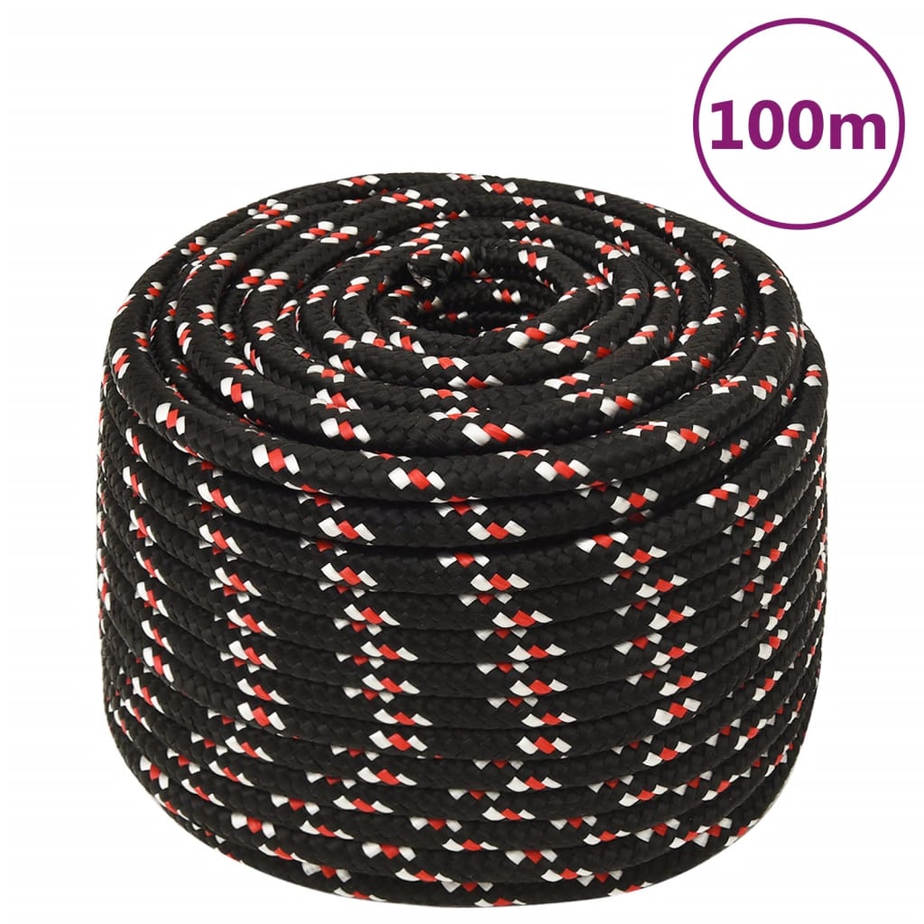 8720287126331_a_en_hd_1 vidaXL Boat Rope Black 12 mm 100 m Polypropylene - Image 1