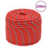 vidaXL Boat Rope Red 12 mm 100 m Polypropylene