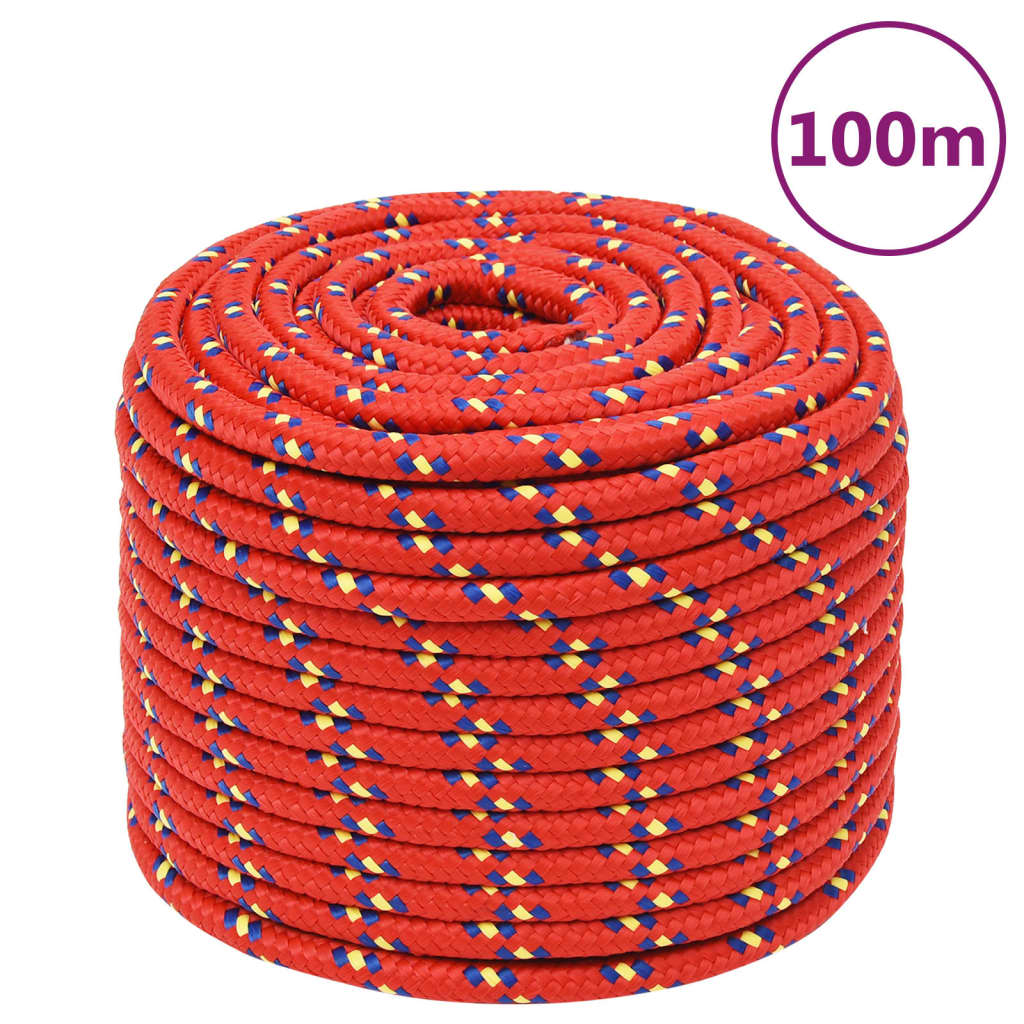 8720287126867_a_en_hd_1 vidaXL Boat Rope Red 12 mm 100 m Polypropylene - Image 1