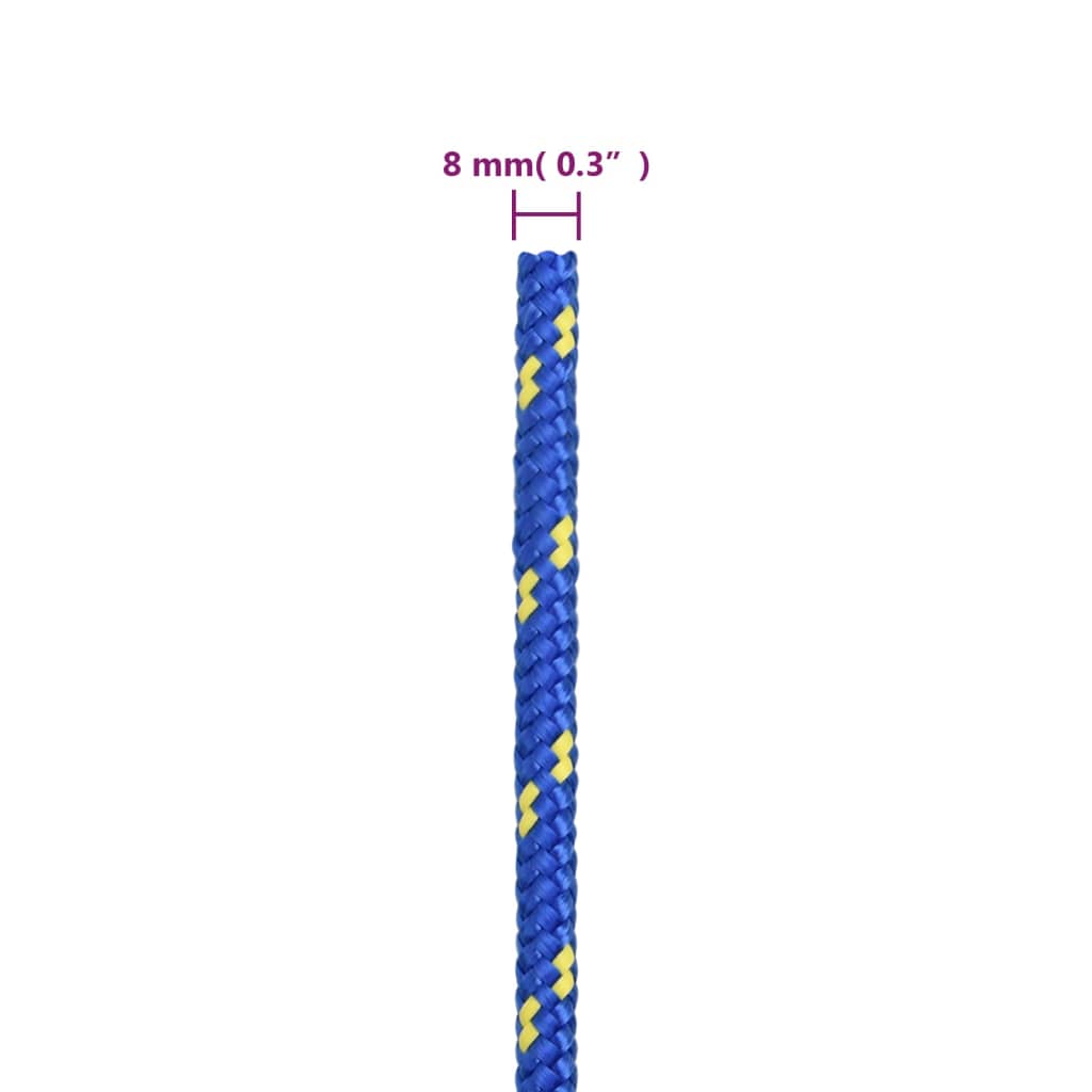 8720287127277_g_en_hd_5 vidaXL Boat Rope Blue 8 mm 25 m Polypropylene - Image 6
